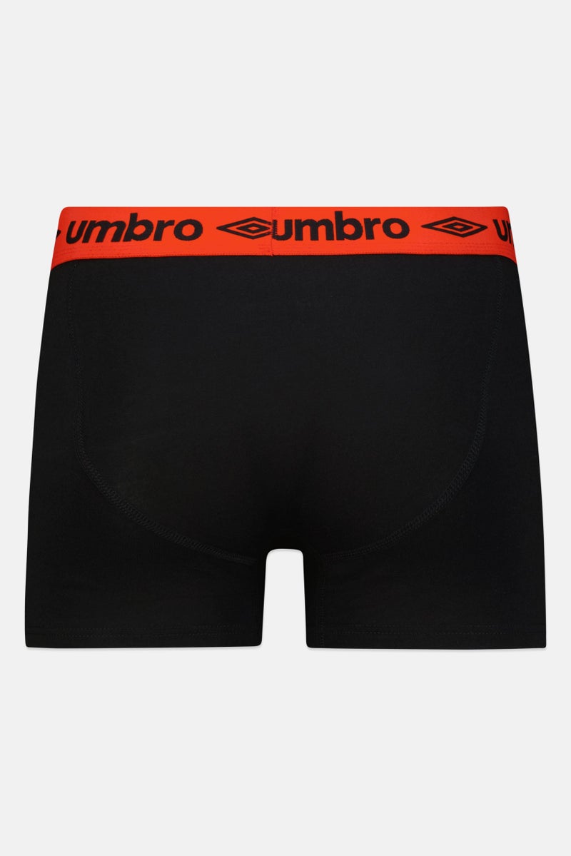 umbro Men 3 Pieces Brand Logo Boxer, Black - Image 4